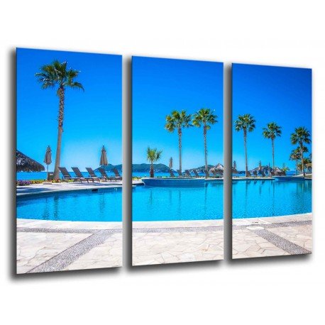 MULTI Wood Printings, Picture Wall Hanging, Landscape Paradise Tropical
