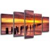 Cuadro Moderno Fotografico base madera, Paisajepuesta de Sol en el Mar