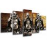 MULTI Wood Printings, Picture Wall Hanging, Buda Buddha, relaxation, Relax, Zen