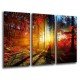 MULTI Wood Printings, Picture Wall Hanging, Landscape Forest Sunset Otono