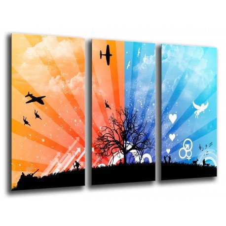 MULTI Wood Printings, Picture Wall Hanging, Wall Print Art Abstracto