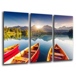 MULTI Wood Printings, Picture Wall Hanging, Landscape Lake National, Park High Tatras