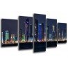 Cuadro Moderno Fotografico base madera, Paisaje Ciudad Dubai, Rascacielos
