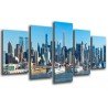 MULTI Wood Printings, Picture Wall Hanging, Landscape City Rascacielos