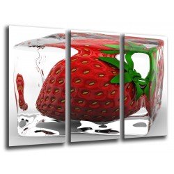 MULTI Wood Printings, Picture Wall Hanging, Strawberry Frost, Fruit