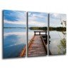 Cuadro Moderno Fotografico base madera, Lago Groningen, Atardecer