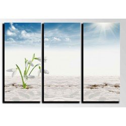 MULTI Wood Printings, Picture Wall Hanging, Landscape Desert, Dunas