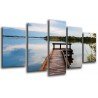 MULTI Wood Printings, Picture Wall Hanging, Lake Groningen, Atardecer