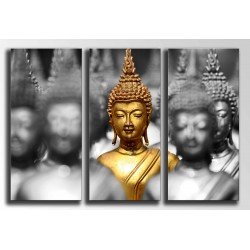 MULTI Wood Printings, Picture Wall Hanging, Buda Buddha, relaxation, Relax, Zen