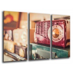 MULTI Wood Printings, Picture Wall Hanging, Radio Vintage, Musica