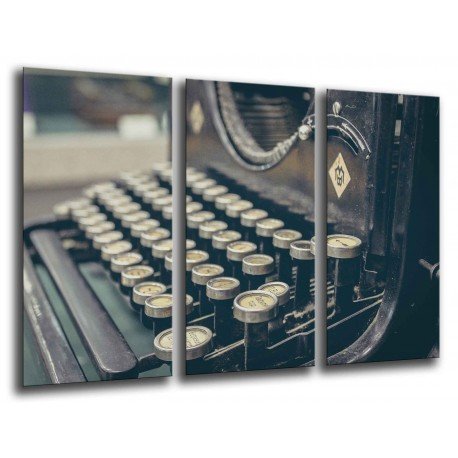 MULTI Wood Printings, Picture Wall Hanging, Typewriter Vintage