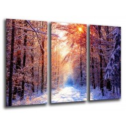 MULTI Wood Printings, Picture Wall Hanging, Forest Winter, Landscape Nature