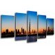 MULTI Wood Printings, Picture Wall Hanging, City Dubai Sunset, Rascacielos