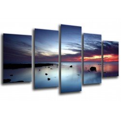 MULTI Wood Printings, Picture Wall Hanging, Landscape Sea Atardecer