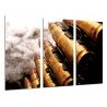 MULTI Wood Printings, Picture Wall Hanging, Weapons, Bullets, Guerra
