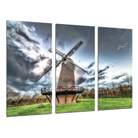 MULTI Wood Printings, Picture Wall Hanging, Windmill Vintage, Montana