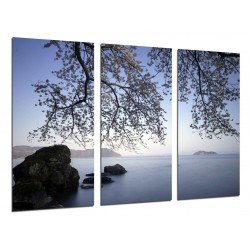 MULTI Wood Printings, Picture Wall Hanging, Landscape Stones Sea Atardecer