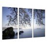 Cuadro Moderno Fotografico base madera, Paisaje Rocas Mar Atardecer