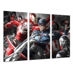 MULTI Wood Printings, Picture Wall Hanging, Superheroe, America Iron Man