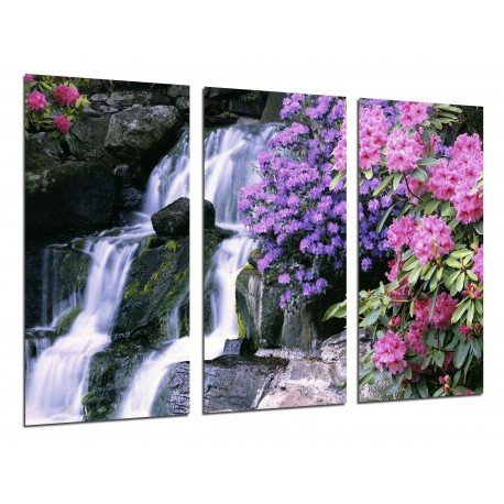 MULTI Wood Printings, Picture Wall Hanging, Landscape Waterfall River, Atardecer