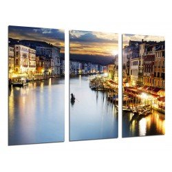 MULTI Wood Printings, Picture Wall Hanging, City of Venice, Noche