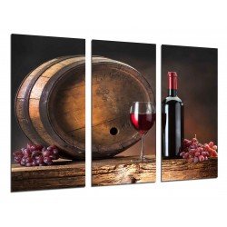 MULTI Wood Printings, Picture Wall Hanging, Wine Red, Grapes, Bodega