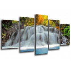 Cuadro Moderno Fotografico base madera, Paisaje Cascada Rio Naturaleza