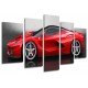 MULTI Wood Printings, Picture Wall Hanging, Car Ferrari Rojo