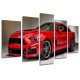 MULTI Wood Printings, Picture Wall Hanging, Car Mustang Rojo