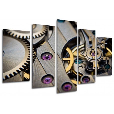 Cuadro Moderno Fotografico base madera, Maquinaria Reloj