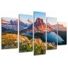 MULTI Wood Printings, Picture Wall Hanging, Lake Nature, Atardecer