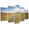 MULTI Wood Printings, Picture Wall Hanging, Road Desert, Rute 66