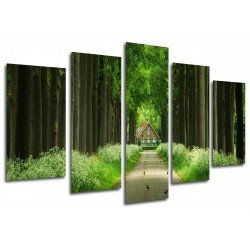 MULTI Wood Printings, Picture Wall Hanging, House Wood, Forest Nature