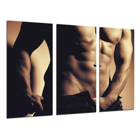 MULTI Wood Printings, Picture Wall Hanging, Man Sexy, Sensual, Naked