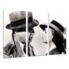 Cuadro Moderno Fotografico base madera, Historia Cine antiguo Hollywood, Humphrey Bogart, Ingrid Bergman
