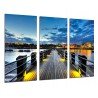 Cuadro Moderno Fotografico base madera, Paisaje Pasarela Atardecer en el Mar