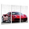 MULTI Wood Printings, Picture Wall Hanging, Car Sport Ferrari Rojo