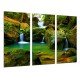 MULTI Wood Printings, Picture Wall Hanging, Landscape Waterfall in Bosque