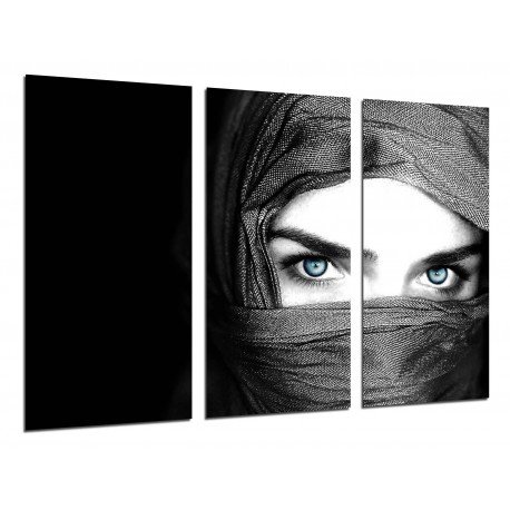 MULTI Wood Printings, Picture Wall Hanging, Eyes Blue Woman