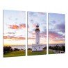 MULTI Wood Printings, Picture Wall Hanging, Landscape of Lighthouse in the Mar