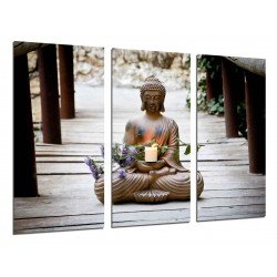 Cuadro Moderno Fotografico base madera, Buda buddha, Relax, Zen, Relajacion