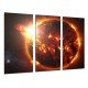 MULTI Wood Printings, Picture Wall Hanging, Sun, Star in the Espacio