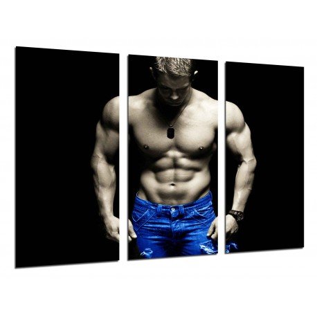 MULTI Wood Printings, Picture Wall Hanging, Man Sexy, Sensual, Naked