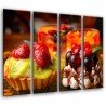 Cuadro Moderno Fotografico base madera, Postres, Fruta con Chocolate