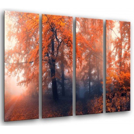 MULTI Wood Printings, Picture Wall Hanging, Landscape Forest Autumn, Atardecer