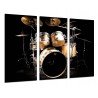 Cuadro Moderno Fotografico base madera, Musica, Instrumento Bateria, Rock