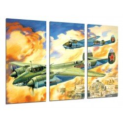 MULTI Wood Printings, Picture Wall Hanging, Aviation, Airplane olds, Airplanes of Guerra