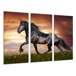 MULTI Wood Printings, Picture Wall Hanging, Horse  Black, Landscape Nature, Amimals