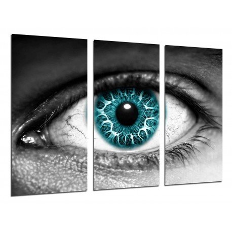 MULTI Wood Printings, Picture Wall Hanging, Eyes Blues,  Woman