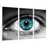 Cuadro Moderno Fotografico base madera, Ojos Azules,  Mujer